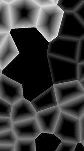 Realistic abstract looping animation shining polygonal mosaic cubes pattern. black and white glass crystal.