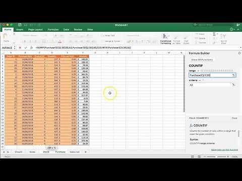 How to calculate the stock by using average price in Excel (2018)