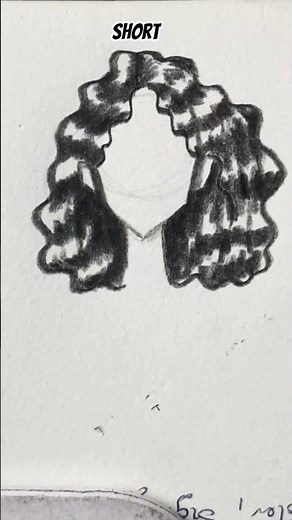 How to draw curly hair #drawing #tutorial #howtodraw #sketch #art #shorts