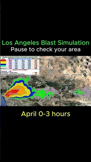 Los Angeles, Fallout simulation #radiation #weather #nuclearweapons #explosion #nuclearbombs