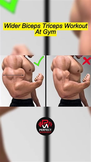 Wider Biceps Triceps Workout At Gym!#workou #strength #fitness #exercise