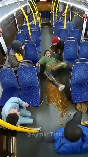 He Carried Soup Onto a Moving Bus and... #fail #funny #shorts