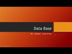 SQL - 04 - DDL - Database - Create & Drop