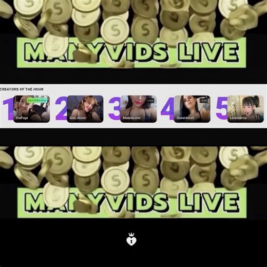 NEW: 💚 Live Creator of the Hour! We’re excited to introduce even more exposure for our Live creators on MV. ✨ Every hour, the Top 10 Live creators are featured on the Live homepage: https://t.co/fIO4tyUNvj 💰 Why go Live on MV?💚 80% Payouts on token tips💚 $6,500 USD in monthly cash prizes💚 100% Payout on all prizes 💚 Schedule 2 live shows per month to: • Unlock free tokens on all Vid sales• Gain major exposure on home pages With over 8.6 million active members, your audience is already here