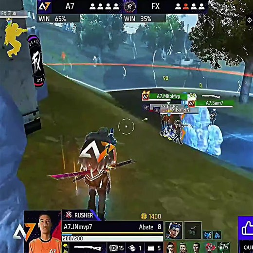 JNMVP vs Fluxo 1v4 Free Fire clutch highlights