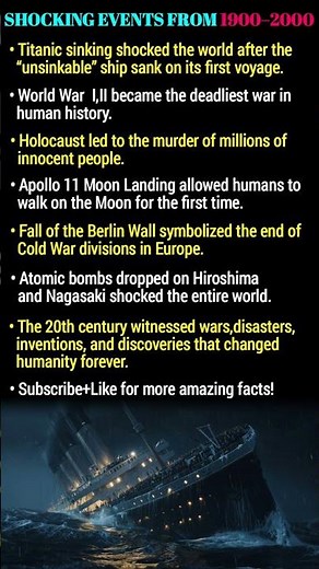 The Most Shocking Moments of the 20th Century