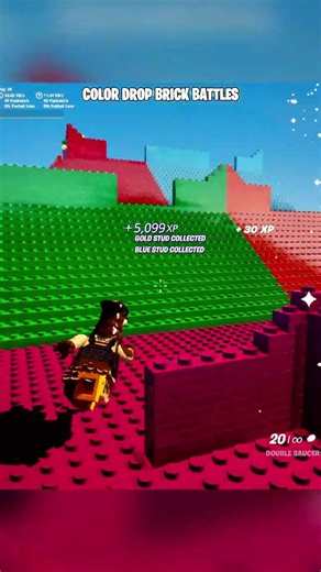 LEGO Fortnite… but the FLOOR DISAPPEARS | Color Drop Brick Battles #fortnite #fortnitexp #colordrop