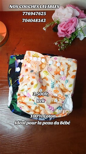Nos couches lavables en coton bio pratiques et réutilisables pour vos bébés de 0 à 3, ajustables et adaptés à tous types de tailles. #coucheslavables