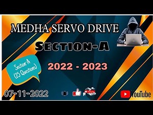 Medha Servo Drive 2022-2023 | Section-A Questions | code snippets, technical mcqs