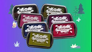 Washable Ink Pad, Stamps for Kids, Kids Crafts, Paw Print Kit, Baby Footprint Kit, Stamp Pads on Scrapbooking, Fingerprint Ink Pad, Easy to Wash Off Skin | Large | Safe Non-Toxic (Seaweed)