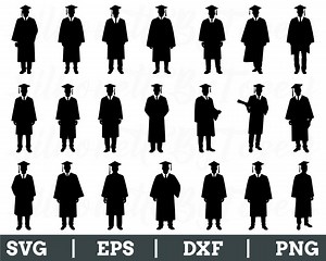Male Graduate Svg, Graduation Silhouette, Graduation Vector, Dxf, Png - Etsy