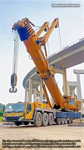 Incredible Giant Crane Transformation #heavyequipment #machinery #satisfying #crane #operator