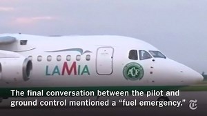 The pilot of a plane carrying a Brazilian soccer team pleaded to make an immediate landing because the aircraft was out of fuel, according to a recording. Read more: http://nyti.ms/2gdN6eI | The New York Times