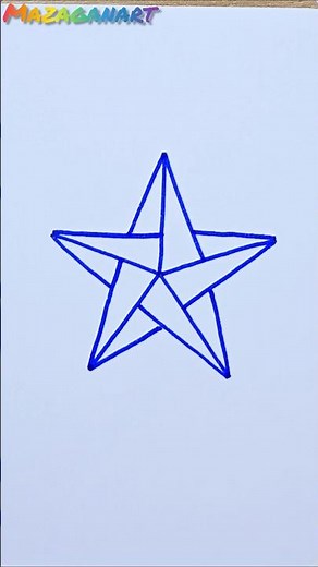 how to draw a 3d star #drawing #3dstar #3d