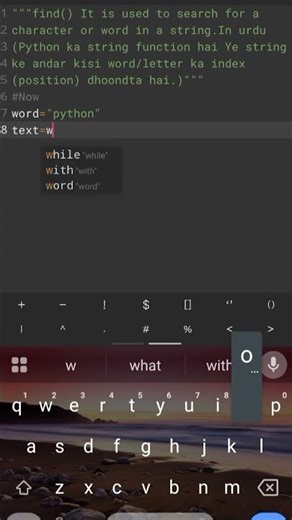 find() of string #coding #python #programming #pythonlove #codemasters