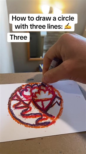 How to draw a circle with three lines ✍️