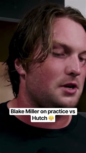 Detroit Lions rookie Blake Miller on practicing vs Adian Hutchinson. #nfl