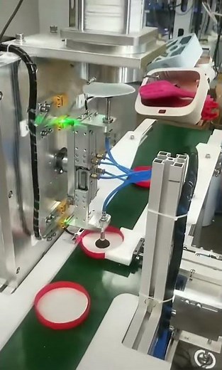 Automatic wadding machine #wad inserting #cap assembling #wads grabing #sealing gasket loading