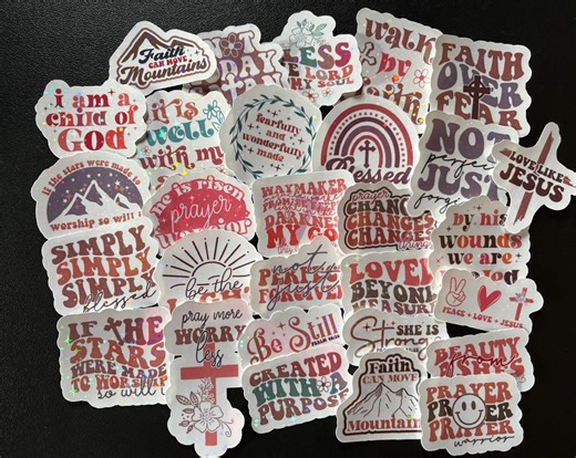 Christian Sticker Pack | Bible Verse Faith Stickers | Christian Laptop Water Bottle Stickers | BOHO Aesthetic Sticker Bundle - Etsy