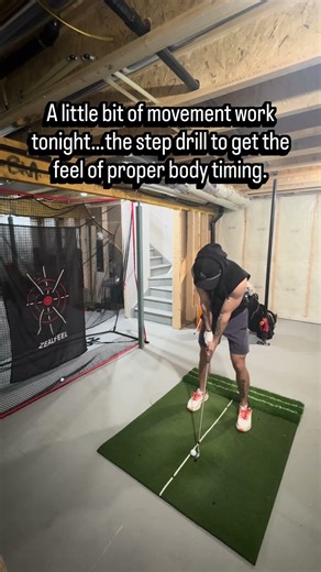 Step drill to get the feel of proper body movement. Any suggestions on other drills to try? #golfing