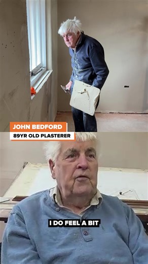 89-Year-Old Plasterer Goes Viral for Working Hard