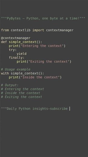 contextlib contextmanager #python #showcase