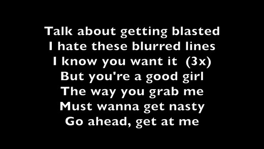 Robin Thicke ft T.I. & Pharrell - Blurred Lines (Lyrics)