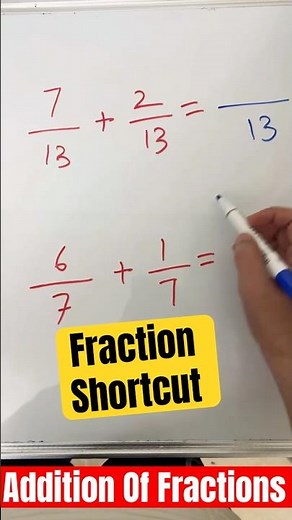 Addition of Fractions| #maths #easylearning #mathtricks #mathematics #education #multiplication