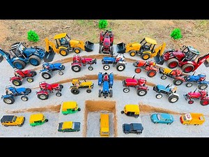 JCB 3dx and tractor trolley parking video | jcb tractor video | jcb video | jcb cartoon