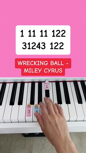 Piano Tutorial for Wrecking Ball by Miley Cyrus