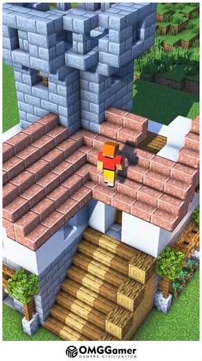 OMGGamer on Instagram: "🏰🔥 Minecraft Starter Castle With Simple Defense Design and Survival-Friendly Layout ⚔️🏡 ✨ Build a beginner-friendly starter castle using stone bricks, cobblestone, and wood accents that’s easy to gather in early survival. Add basic towers, walls, storage rooms, and a cozy interior to make it perfect for protection, progression, and long-term expansion. 🛡️🌿 #MinecraftCastle #StarterCastle #SurvivalBuild #MinecraftIdeas #BeginnerBuild"