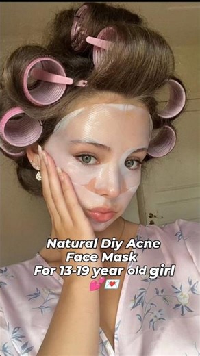 Natural Diy Acne Face Mask For 13-19 Year Girl 🫠💕#skincare#skincareproducts#handmadefacemask#shorts