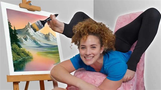 I Followed a Bob Ross Tutorial Using Only My FEET!