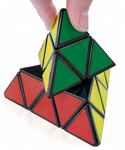 Pyraminx: The twisted, time-tested classic puzzle.