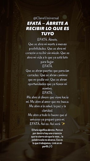 EFATÁ- Ábrete a recibir lo que es tuyo ✨