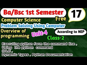 L-2 Bsc/Ba 1st Semester Computer science unit4 Overview of programming #yourbscguide #bsc1stsemester