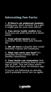 Interesting Fun Facts . . . . Follow 👉 @gosetainsights 👈 Follow👉 @gosetainsights 👈 Follow👉 @gosetainsights 👈 . . . . #FunFacts #InterestingFacts #RelatableReels #FunnyFacts #PsychologyFacts #HumanBehavior #WeirdFacts #MindsetMatters #MindBlowingFacts #LifeFacts #RandomFacts #DidYouKnow #MindsetShift #SelfAwareness #FunnyReel #HumanMind #MindsetMotivation #PsychologyReels #MotivationDaily #FunReel #FactAddict #DailyFacts #WeirdButTrue #Psychology101 | gosetainsights