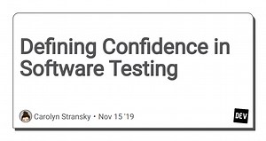 Defining Confidence in Software Testing
