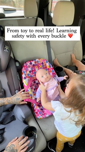 Buckle up, baby doll. 🚦 Our Toy Booster Seat isn’t just play—it’s practice. While your toddler secures their doll, they’re learning real-life safety habits too. ✨ Encourages pretend play ✨ Builds independence ✨ Teaches the importance of buckling up Because safety starts small, one doll at a time. #joovy #toddlerlife #toddlerhumor #carseatbattles #learningtoys | joovy