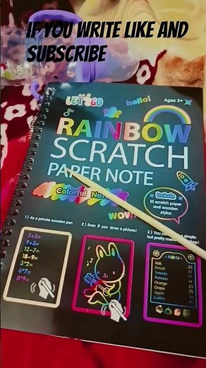 Rainbow scratch paper note colourful note follow for more like and share subscribe comments