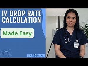 IV Drop Rate Calculation Made Easy | gtt/min Formula Explained | NCLEX Dosage Calculations #nursing