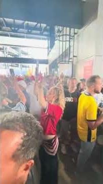 English soccer fans sing famous "Ten German Bombers" chant ahead of World Cup match at Gillette