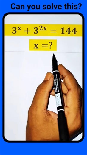 X = ? | Exponent Math #maths #shortsfeed #mathematics #shorts