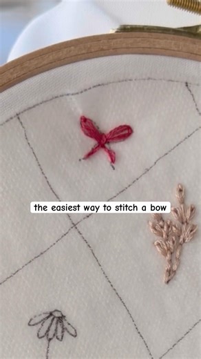 Easy Bow Embroidery Tutorial 🎀 | Simple Beginner Bow Stitch