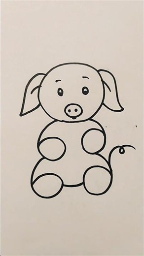 How to draw a Pig 🐷#drawings #art #shortvideo #viral
