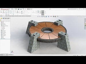 【Solidworks】 Exercise 09 : ' Stone Bench ' in version 2020 | 3D CAD Tutorial