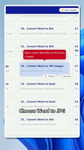 Batch convert selected Word pages to JPG images on Windows