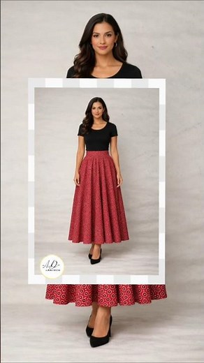 How to make A full circle skirt #inspirationdesign #sewingtips #sewingtutorial #sewist #circleskirt