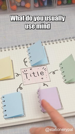 📝🧠Give using sticky notes a try for creating mind maps! . 🔍3M Post-it Notes 656B .⁠ .⁠ .⁠ 🎈Get great deals for washi tapes, pens, brush pens, and much other stationery at our shop. Click the link in bio @stationerypal or visit stationerypal.com⁠ .⁠ .⁠ .⁠ #studygram #planneraddict #stationerylover #plannerlove #studyaccount #plannerjunkie #bujoinspiration #plannersupplies #stationery #stationeryaddict #stationerylove #stationeryshop #notebook #handlettering #paper #ideas #bulletjournalcommuni