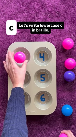 Elizabeth Symington 🟢 Braille Content Creator on Instagram: "Lowercase c in braille (Learn the ABCs in braille)"